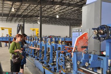Low Alloy Tube Forming Machine For Square Tube Production 100 m / min