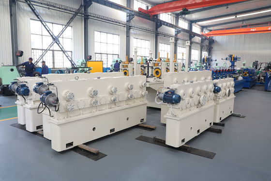 ZY20 Sizing Tube Mill Machine φ10-26mm Round Steel Pipe 6+6 Stand Turk Head 0.4-1.5mm 90m/min