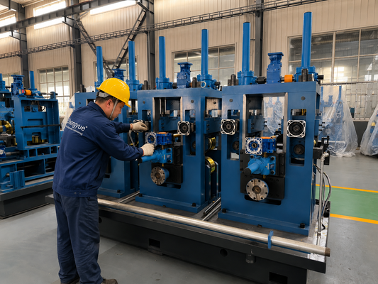 Φ8-18mm Hot Rolled Steel Strip Tube Mill Machine ZY16 HF Welded Pipe Making