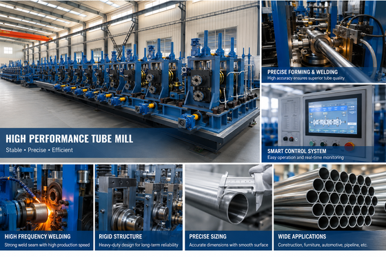 Three Stand Precision Forming Tube Mill Machine ZY16 Φ8-18mm HF Welded Pipe